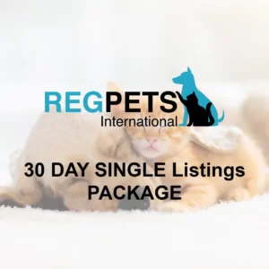 Regpets 30 days for single pet listings package